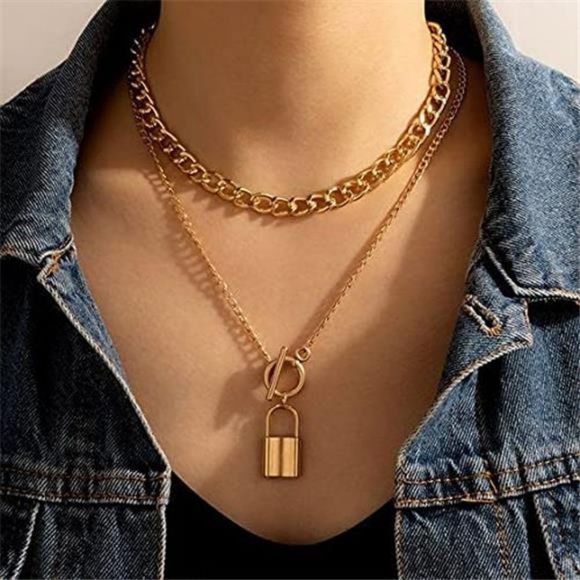9PCS Gold Layered Chain Necklace for Women Girls, Gold Necklace - Picture 7 of 7